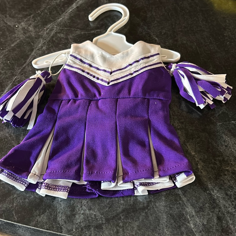 Fits American doll cheer dress with pom poms